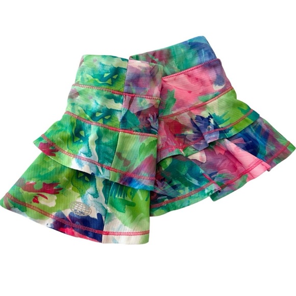 VERY Pretty Reel Legends Multicolor Tiered Ruffle Skort - Girls 2T (Like New) - Picture 3 of 7